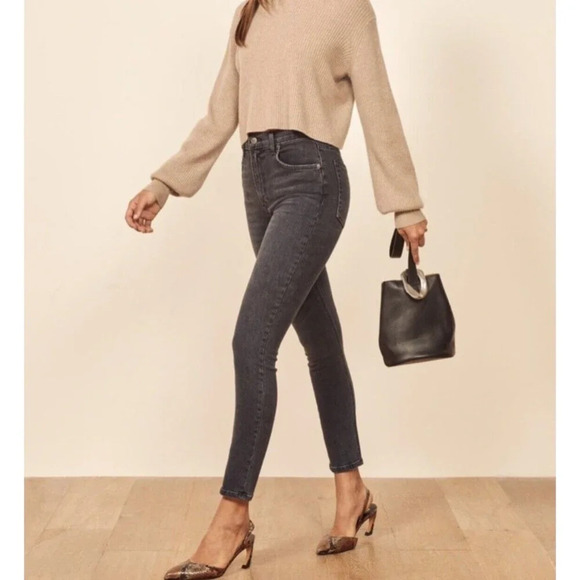 Reformation Harper High Rise Skinny Crop Avalon Jeans Size 31 Stretch NWT - Picture 3 of 12